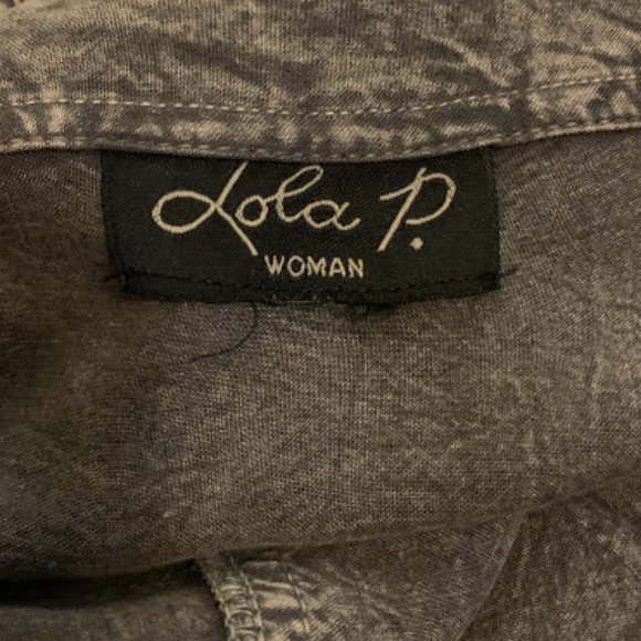 Lola P Sleeveless Fringe Button Up Tunic Top - Picture 4 of 4